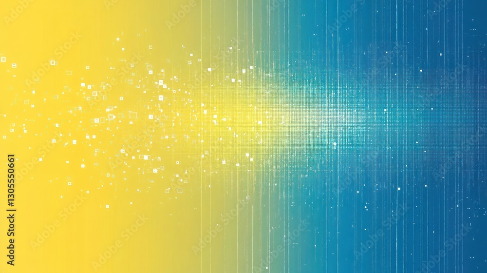 Poster Abstract background featuring the fusion of colors with visual data