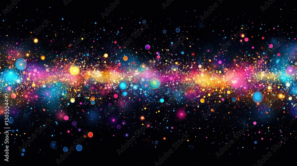 Poster An Abstract Image of a Cosmic Display of Light and Color