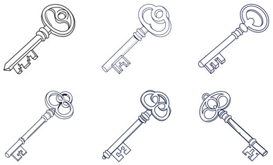 School, Travel and Gym Lockers Vector Icon Set