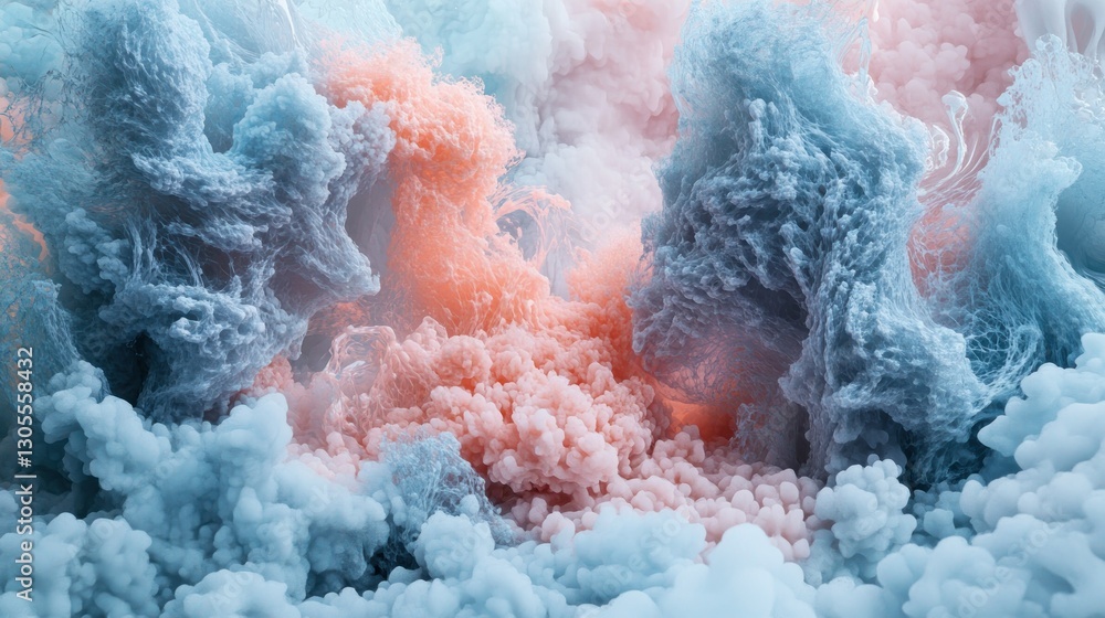 Aufkleber abstract display of colored clouds and smoke in the sky