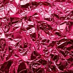 pink crumpled aluminum foil texture 6