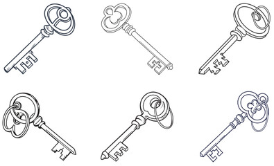 School, Travel and Gym Lockers Vector Icon Set