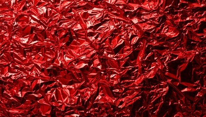 Fototapeta premium red crumpled aluminum foil texture 7