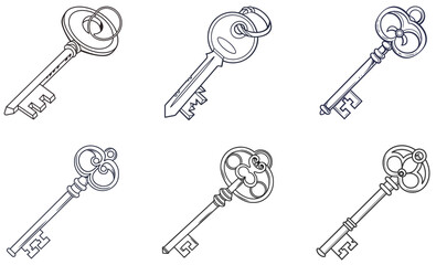 School, Travel and Gym Lockers Vector Icon Set