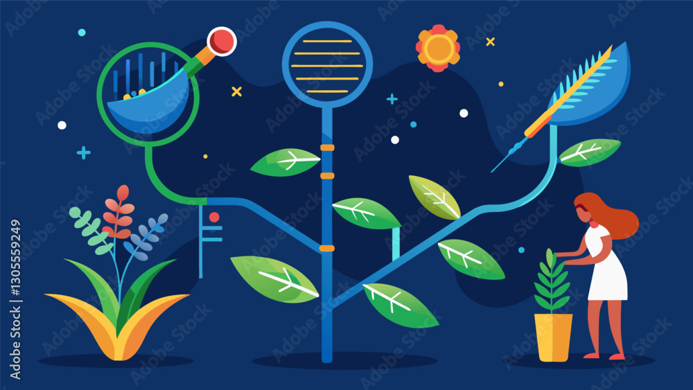 Poster through genetic sequencing and data analysis scientists uncover previously unknown relationships and