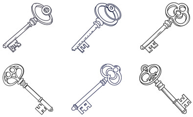 School, Travel and Gym Lockers Vector Icon Set