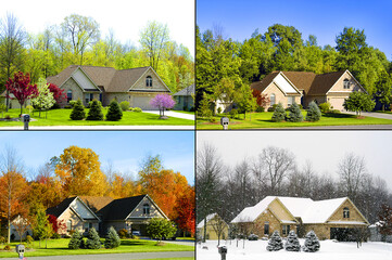 4 four season image of residential home house in Lexington, MI