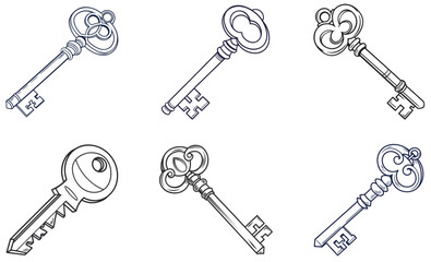 School, Travel and Gym Lockers Vector Icon Set