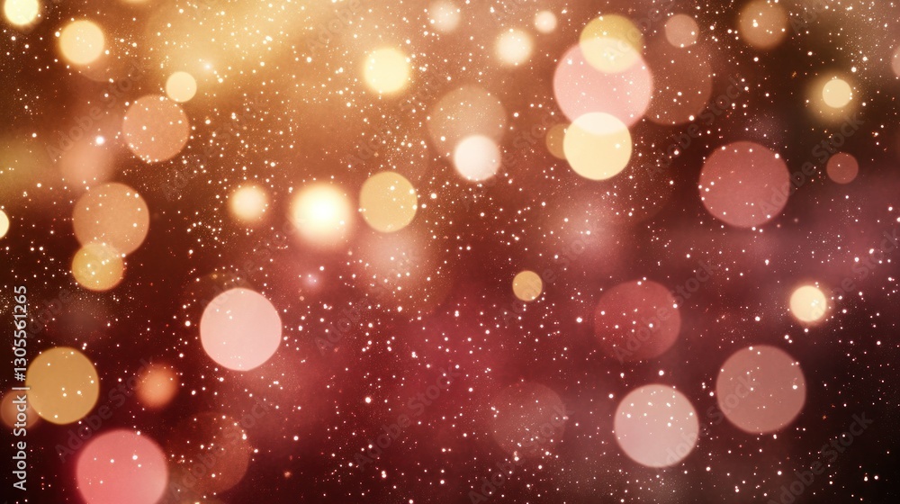 Poster beautiful glowing bokeh lights with stardust effect background