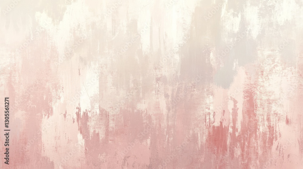 Poster soft pink and white brushstrokes create an abstract artistic background