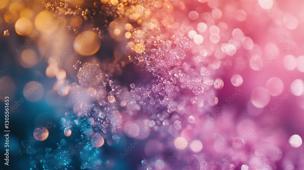 Aufkleber An abstract image showing colorful bokeh and particles in focus