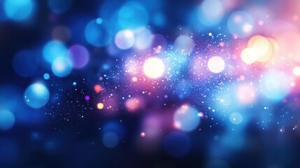 Bokeh and stars make for a colorful beautiful background design