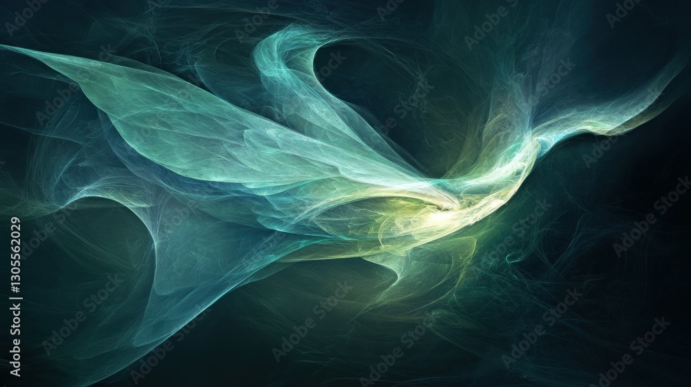 Poster An abstract image with flowing shapes and soft colors