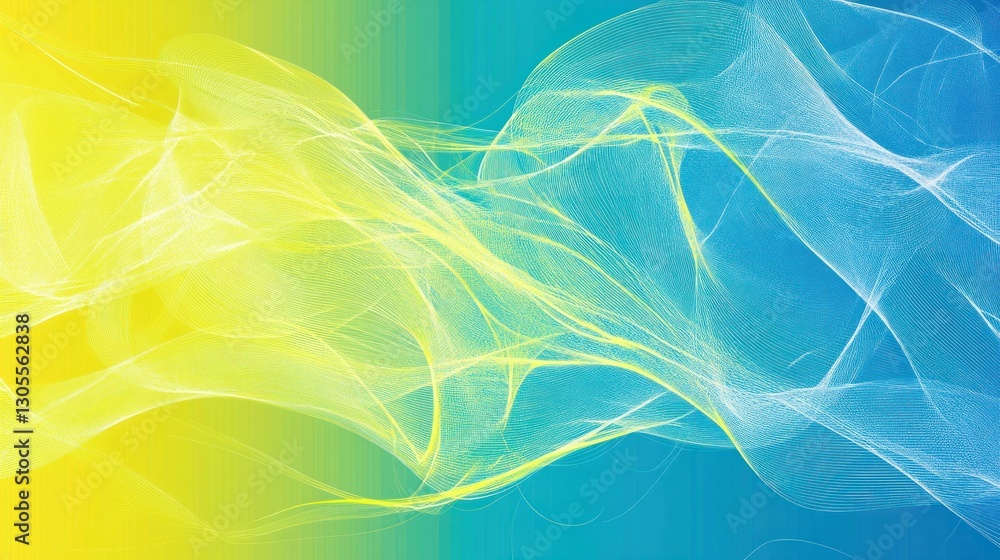 Aufkleber abstract digital art displaying a colorful swirling wavy design
