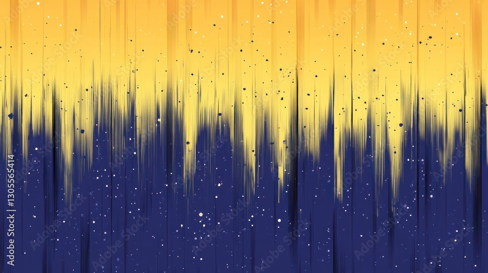 Poster Abstract image of vertical lines and splattered white dots