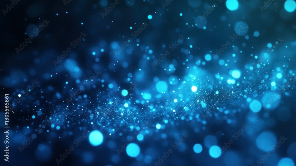 Poster bright blue bokeh background depicting a beautiful abstract atmosphere design