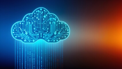 Obraz premium Cloud Computing Concept, Cloud-based Global Networking, Data Storage, Accessibility, Scalability, AWS, Google Cloud 