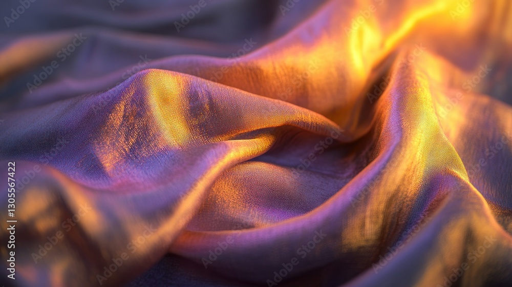 Poster This image shows a colorful flowing fabric with light on it
