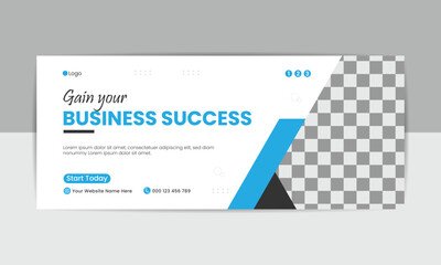 modern corporate social web banner design template for business advertising