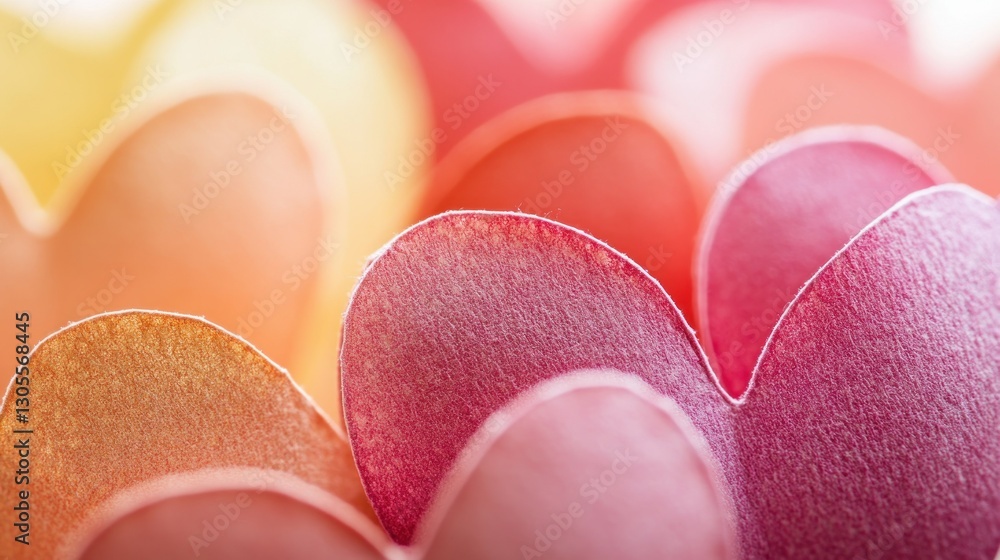 Poster Multiple overlapping heart shapes showing textured gradient colors elegantly