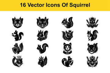 set of Squirrel icon 