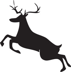Deer Silhouette with Antlers