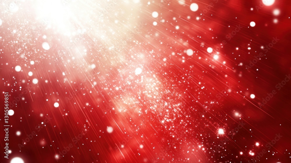 Poster bright light bursting through a red and white sparkling backdrop