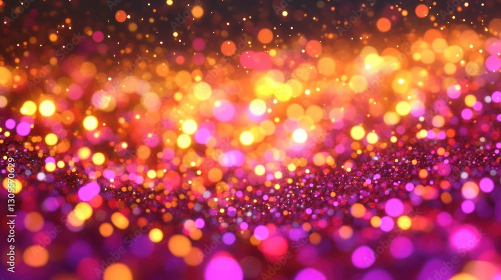 Poster Abstract Background Features Sparkling Particles And Colored Light Flares