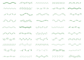 Floral Border Elements: A comprehensive collection of elegantly designed floral border elements, showcasing various styles and patterns.