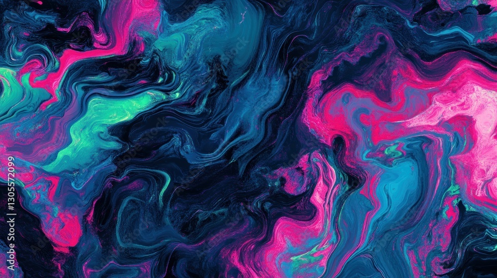 Poster an abstract artwork featuring swirling color combinations of vibrant hues