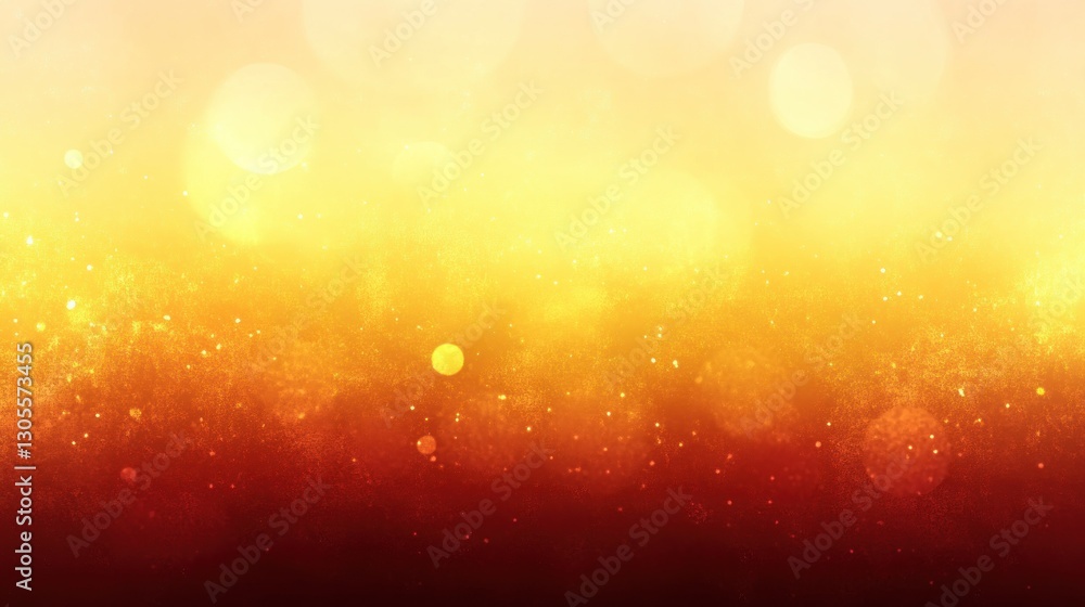 Aufkleber An abstract golden and red gradient with bokeh and flares