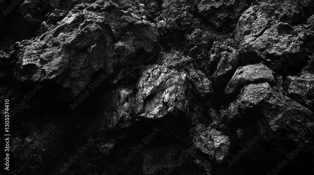 Aufkleber dark and textured rock formation showing rough and natural patterns