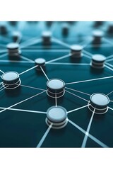 Futuristic Network Concept Representing Data Connections and Structure