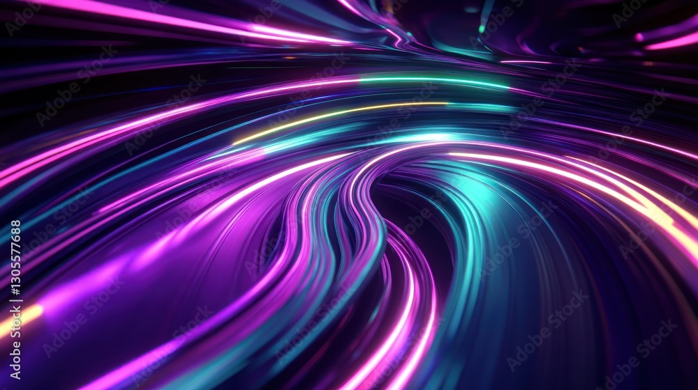 Aufkleber Glowing lights and colors form an abstract and mesmerizing image