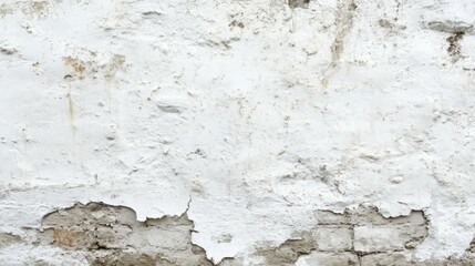Fototapeta premium Old cement wall painted white texture and seamless background