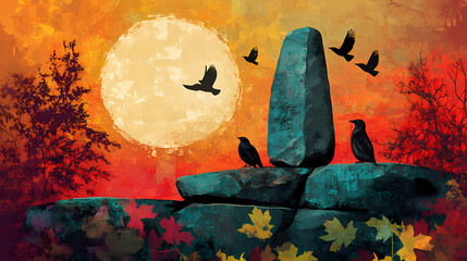 National day of truth and reconciliation in canada, first nations residential school canadian national holiday september Truth - Stone. Illustration