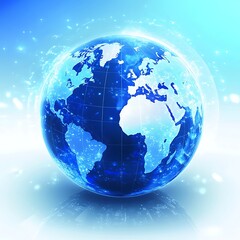 Fototapeta premium Global Connection Earth illustration, light effects