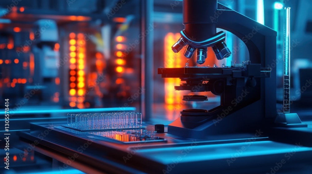 Poster the scientific microscope is used in a laboratory environment