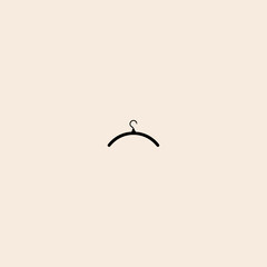 Clothes Hanger icon flat vector design. 