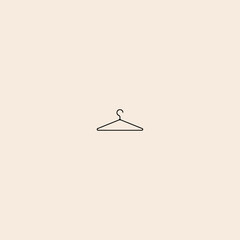 Clothes Hanger icon flat vector design. 