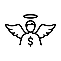 Obraz premium Angel Investor Icon Vector Illustration