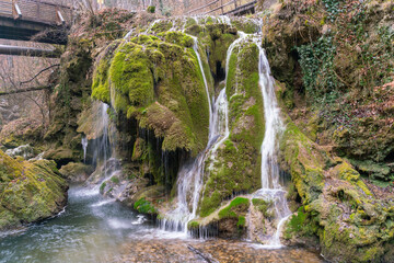 Bigar Waterfall, located in Romania, is a stunning natural wonder, renowned for its unique beauty.
