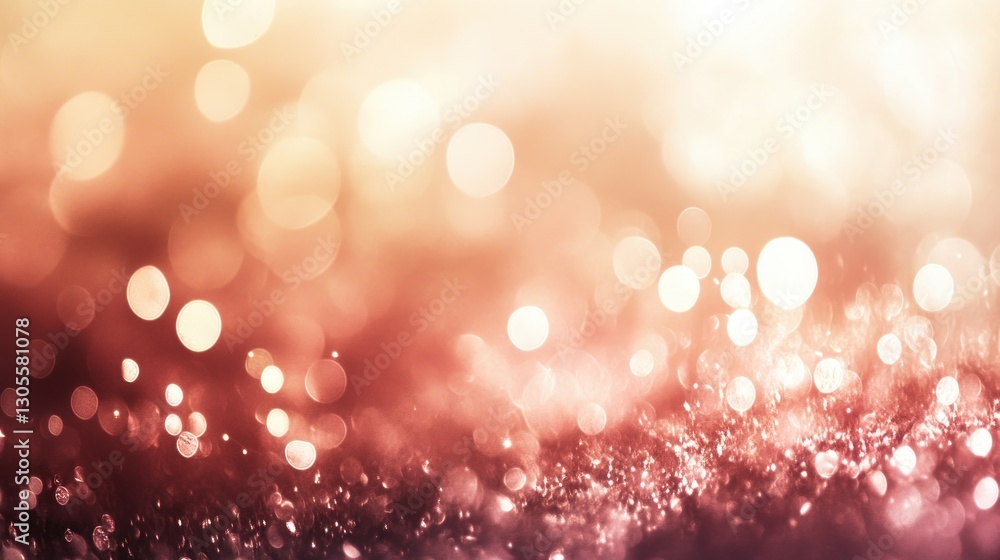 Poster Glowing and sparkling bokeh lights creating an abstract and warm background