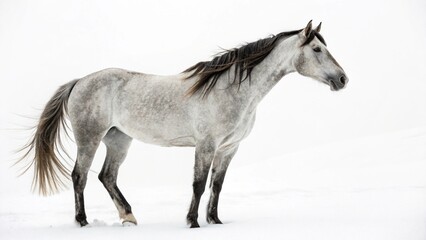 Fototapeta premium Horse On White Background