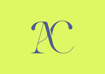 Obraz premium alphabet AC, CA letter logo design