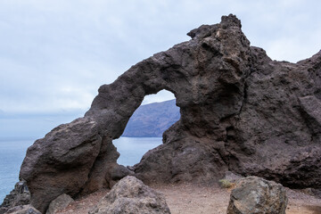 Divine trio viewpoint in Acantilados de Los Gigantes, Santa Cruz de Tenerife, Spain