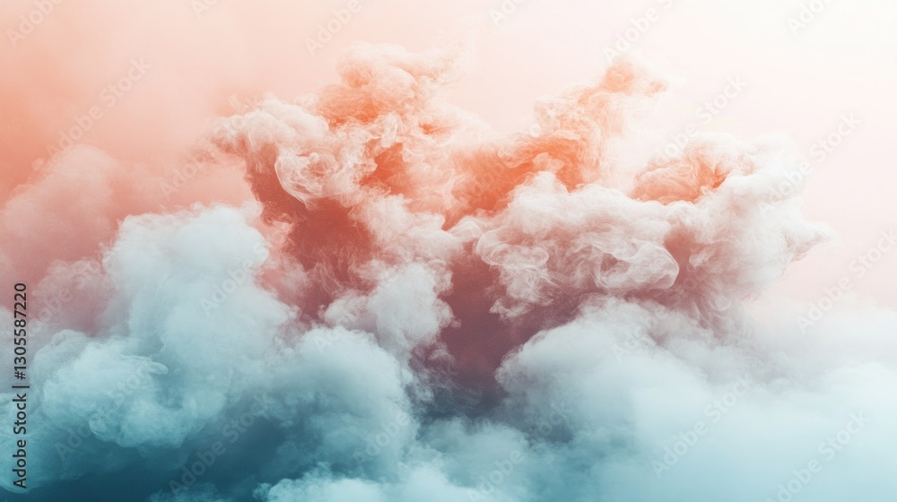 Poster Colored Clouds Displaying Various Hues And Creating Wonderful Texture