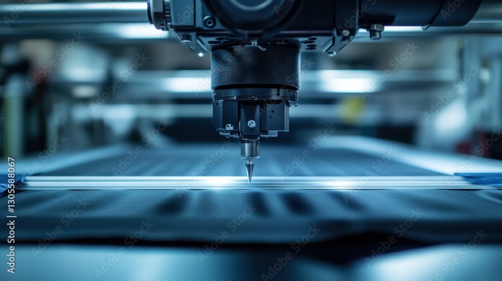 Aufkleber detailed image of a precise industrial machine in operation