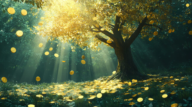 enchanted golden coin tree