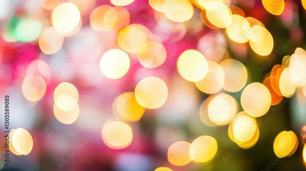 Poster Soft focused lights and colors creating a background image